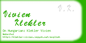 vivien klekler business card